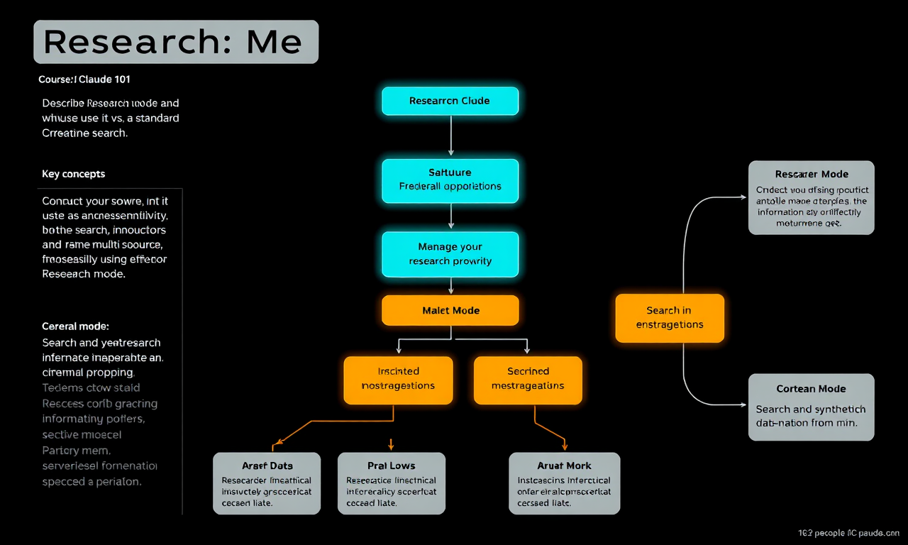 Research mode for deep dives — diagram